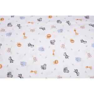 Lenjerie 6 piese patut 120x60 cm bumbac 100% model animalute safari imagine