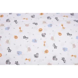 Lenjerie patut 120x60 cm, 3 piese bumbac 100% model animalute safari imagine