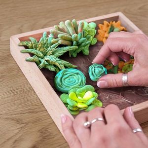 Set creativ - Wood&Craft DIY Succulents - Energy | Okto Clay imagine