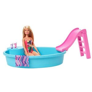 Set jucarii - Papusa Barbie cu piscina si accesorii | Mattel imagine