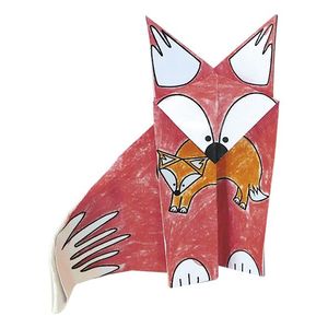 Set origami - Coloring Origami - Foxes | Fridolin imagine