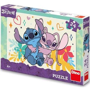 Puzzle 24 de piese - Disney Stitch - Stitch si Angel | Dino imagine