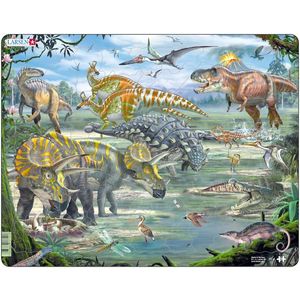 Puzzle 65 piese - Maxi - Fascinating Dinosaurs | Larsen imagine