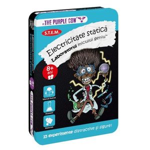 Joc educativ Laboratorul micului geniu, Purple Cow, Electricitate Statica imagine