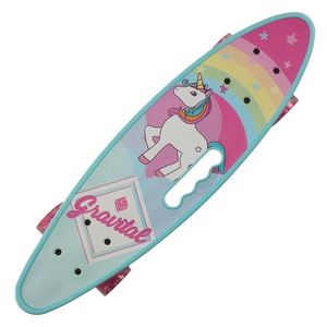 Penny board portabil Action One ABEC-7, PU, Aluminiu, Unicorn imagine