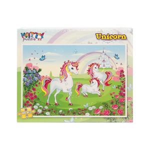 Puzzle Witty Puzzlezz, 100 piese, Unicorni draguti imagine