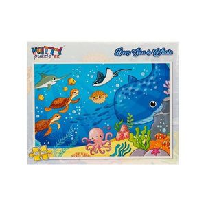 Puzzle Witty Puzzlezz, 100 piese, Pesti si balena imagine