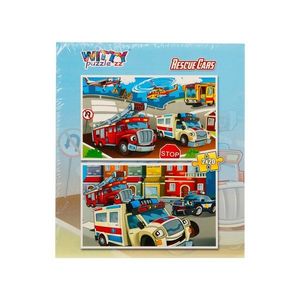 Puzzle Witty Puzzlezz, 2 x 20 piese, Vehicule de salvare imagine