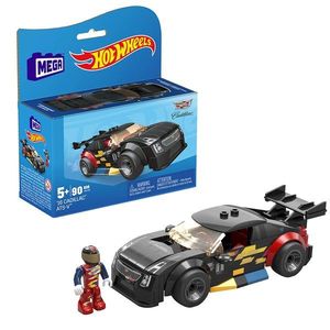 Masina de curse cu pilot, Hot Wheels, Mega, 16 Cadillac Ats-V R, HHL96 imagine