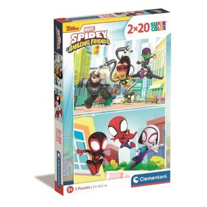 Puzzle Clementoni Spidey si prietenii sai fantastici, 2 x 20 piese imagine