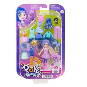 Mini papusa cu animalut si haine de schimb Polly Pocket, HKV93 imagine