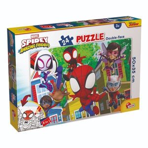 Puzzle 2 in 1 Lisciani Marvel Spidey si prietenii lui uimitori, Asta este o echipa, Plus, 24 piese imagine