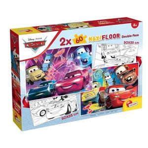 Puzzle de podea 2 in 1 Lisciani Disney Cars, Maxi, 2 x 60 piese imagine