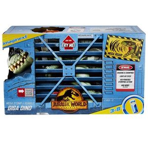 Set dinozaur cu figurina, Imaginext Jurassic World, Mega Stomp si Rumble Giga Dino, GWT22 imagine