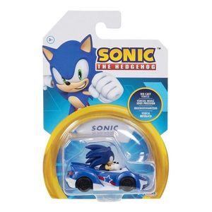 Figurina cu masinuta din metal, Sonic the Hedgehog, Silver, 1: 64 imagine