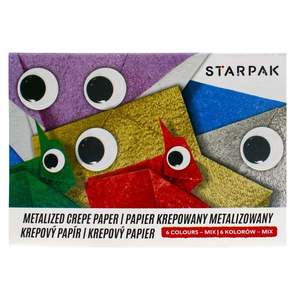 Set hartie creponata metalizata Starpak, C5, 6 coli imagine