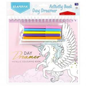 Set carte de colorat cu carioci Starpak, Unicorn imagine