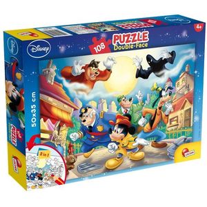 Puzzle 2 In 1 Lisciani, Mickey Mouse Detectiv, Plus, 108 piese imagine