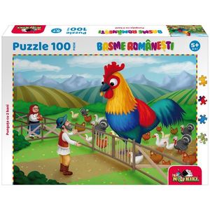 Puzzle 100 piese, Noriel Basme Romanesti, Punguta cu doi bani imagine