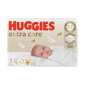 Scutece Huggies Extra Care, nr 1, 2-5 kg, 50 buc imagine