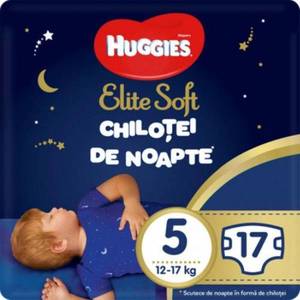 Scutece Chilotel de nopate Elite Soft Overnight Pants, nr 5, 12-17 kg, 17 buc imagine