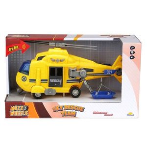 Elicopter de interventie cu lumini si sunete, Maxx Wheels, 1: 16, Galben imagine