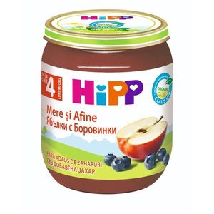 Piure din mere si afine Hipp, 125 g imagine