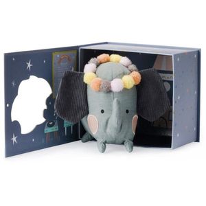 Jucarie de plus in cutie cadou, Picca Loulou, Elefant, 18 cm imagine