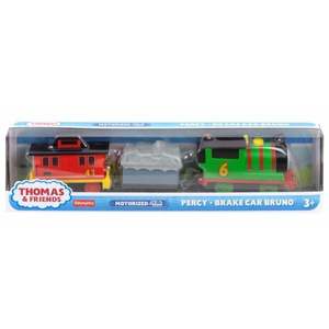 Locomotiva motorizata cu 2 vagoane, Thomas and Friends, Percy Brake Car Bruno, HHN44 imagine