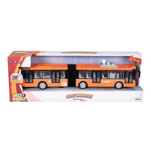 Autobuz cu lumini si sunete, Maxx Wheels, 1: 16, Portocaliu imagine