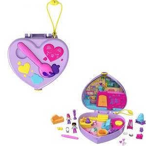 Set de joaca cu 2 papusi si 12 accesorii Polly Pocket, Starring Shani Art Studio, HGT15 imagine