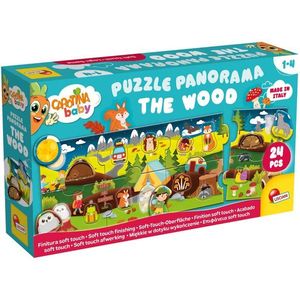 Puzzle baby panoramic, Lisciani, In padure, 24 piese imagine