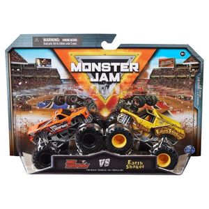 Set 2 masini, Monster Jam, Bad Company Vs Earth Shaker, 1: 64, 20144308 imagine