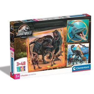 Puzzle Clementoni, Jurassic World, 3 x 48 piese, 2024 imagine