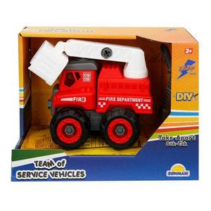 Camion pompieri cu elevator si surubelnita, Zapp Toys, 16 cm imagine