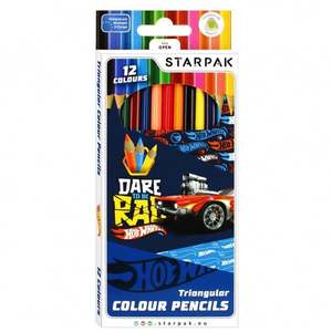 Creioane colorate, Starpak, Hot Wheels, 12 buc imagine