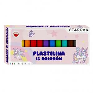 Plastilina Starpak, Unicorn, 12 culori imagine