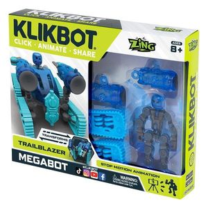 Set Figurina Robot articulat transformabil KlikBot Megabots Trailblazer, Blue imagine