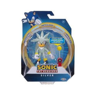 Figurina articulata, Sonic the Hedgehog, S17, Silver, 10 cm imagine