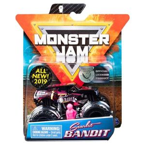 Masinuta Monster Jam, Scara 1: 64, Scarlet Bandit cu figurina, Roz imagine