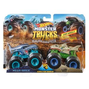 Set doua masini Hot Wheels, Mega Wrex si Leopard Shark FYJ65 imagine