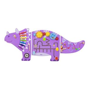 Jucarie de perete cu activitati, Viga, Dinozaur Triceratops imagine