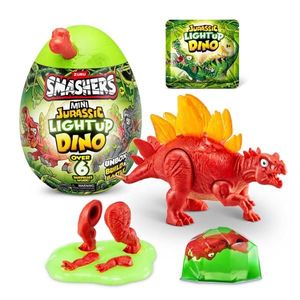 Figurina surpriza in ou, Smashers, Dino Jurassic Light-Up, Rosu imagine