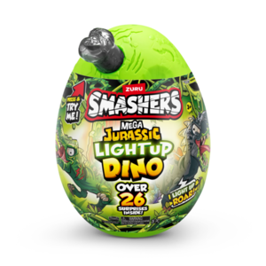 Figurina dinozaur in ou, Smashers, Mega Dino Jurassic Light-Up, Gri, S1 imagine