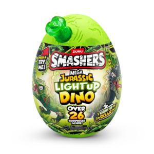 Figurina dinozaur in ou, Smashers, Mega Dino Jurassic Light-Up, Verde, S1 imagine