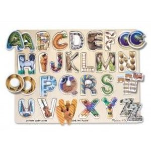 Puzzle din Lemn Melissa & Doug Alfabet imagine