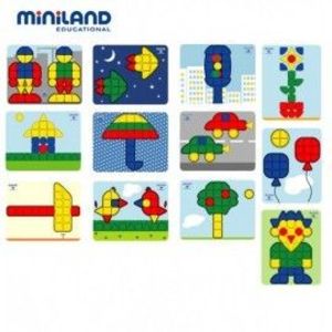 Set Scolar 12 modele Superpegs 1 - Miniland imagine