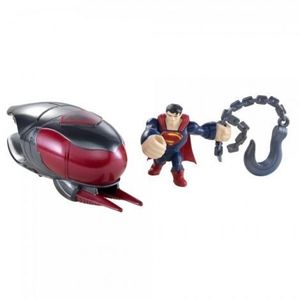 Figurina lansatoare Man of Steel si vehicul Cruiser Smash imagine