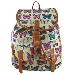 Rucsac urban Butterfly, fond bej - LaRue imagine