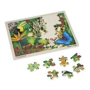 Puzzle din lemn padurea tropicala Melissa and Doug imagine